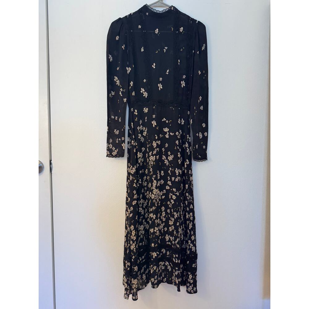 Reformation Natalia Floral Lace Dress Size 0 Romantic Cottagecore Whimsygoth - Picture 2 of 6
